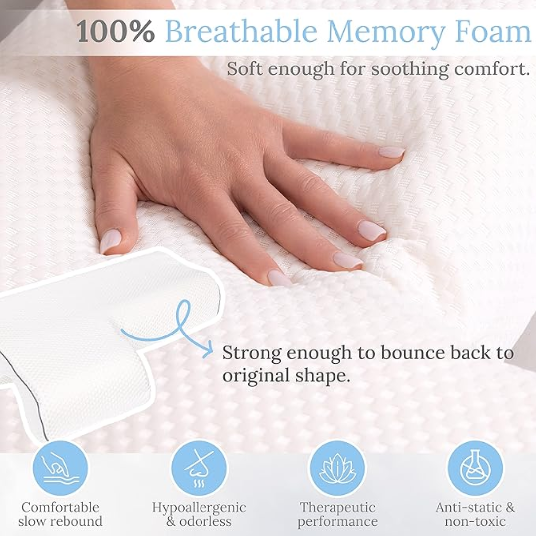 Side Sleeper Shoulder Pillow with Arm Pocket and Cooling Gel Foam | Arm Pocket Keeps Shoulders Comfortable | Bed Pillows