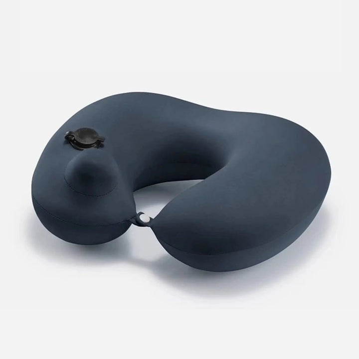Inflatable U-Shaped Travel Neck Pillow with Press Inflation Design | Easy-Inflate Travel Neck Cushion | Travel Pillows
