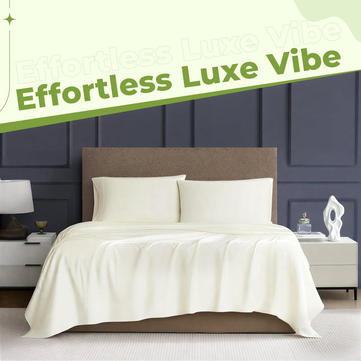 Luxury 500 Thread Count Microfiber Satin Sheet Set | Buttery Soft, Breathable Sheets | Bedding Sets