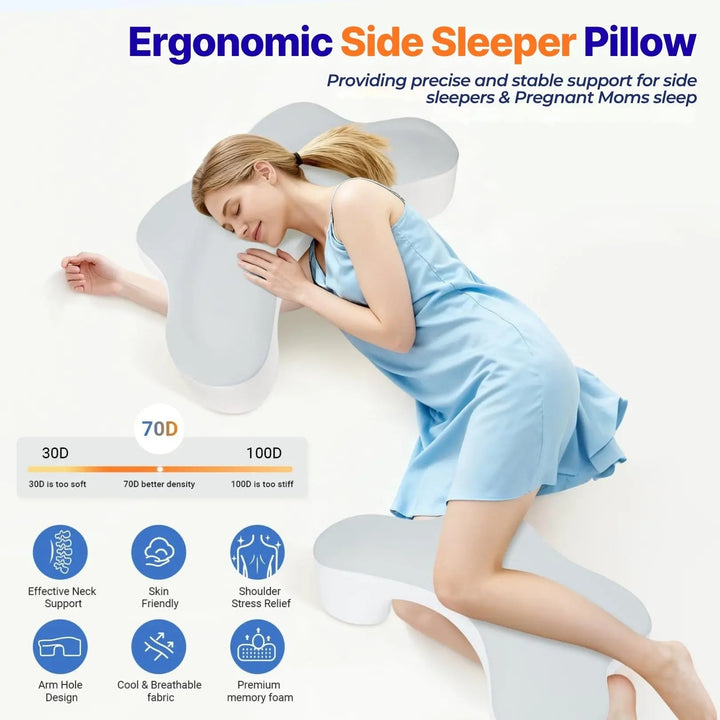 Upright Backrest Pillow with Arm Support for Bed Sitting | Back and Arm Support in One | Reading Pillows