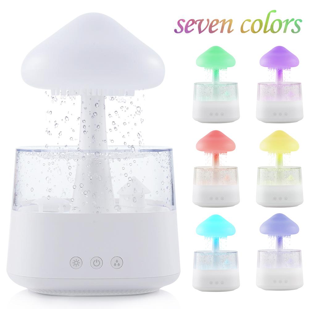 Cloud Rain Drop Humidifier and Oil Diffuser with Night Light and Rain Sound | Rainfall Calm for Your Bedroom | Night Lights