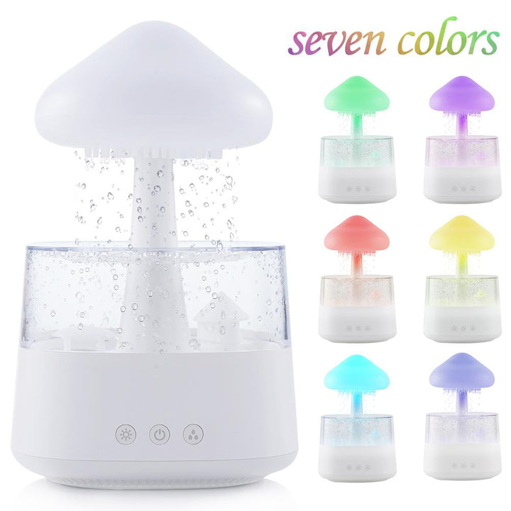 Cloud Rain Drop Humidifier and Oil Diffuser with Night Light and Rain Sound | Rainfall Calm for Your Bedroom | Night Lights