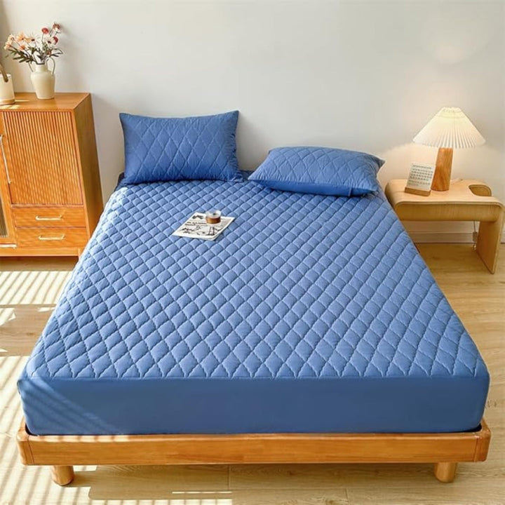 Argyle Waterproof Deep Pocket Fitted Sheet Set with Optional Pillowcases | Argyle Pattern, Spill-Smart Fitted Sheet | Bedding Sets