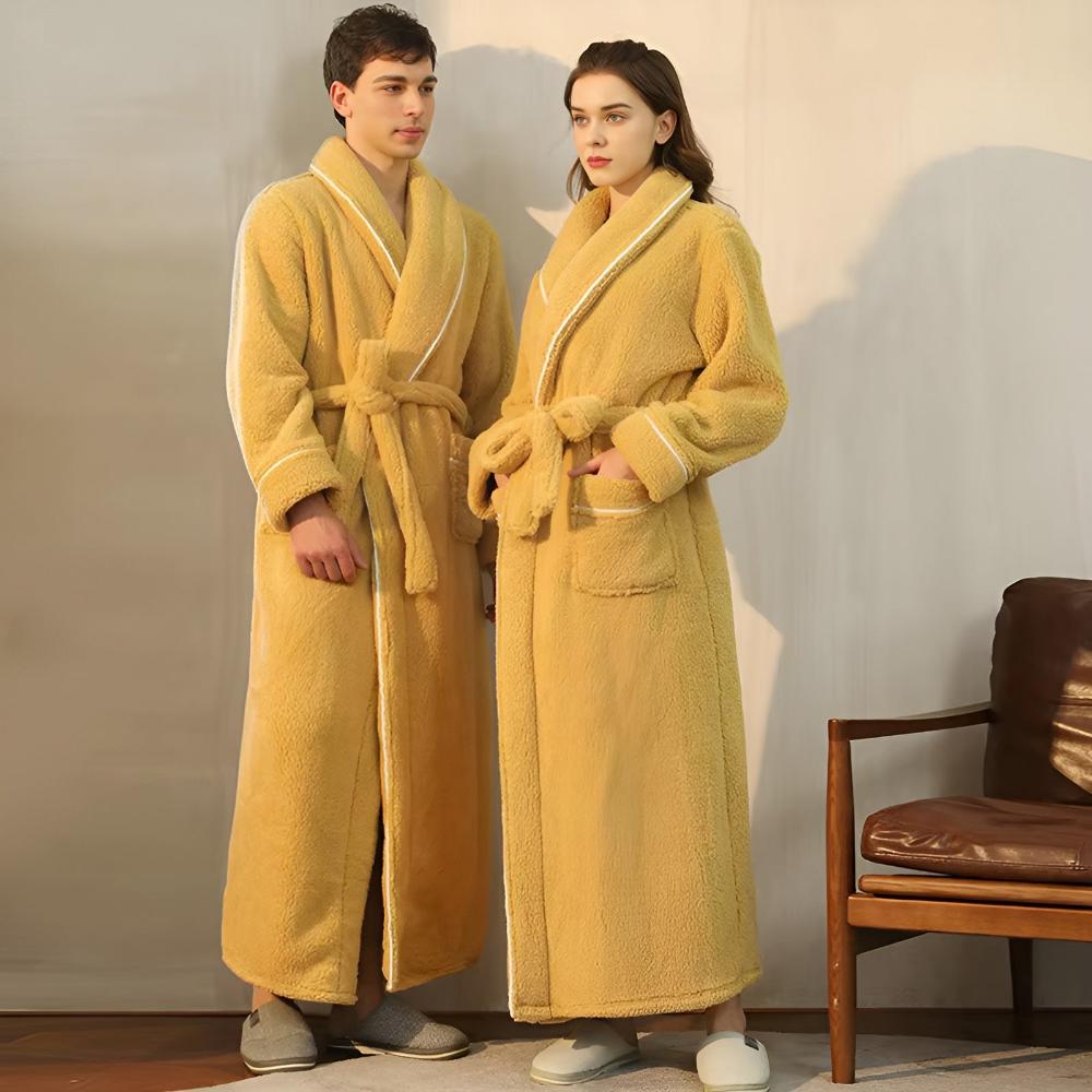Coral Fleece Flannel Bathrobe for Women and Men with Pockets | Plush Warmth After Every Shower | Robes