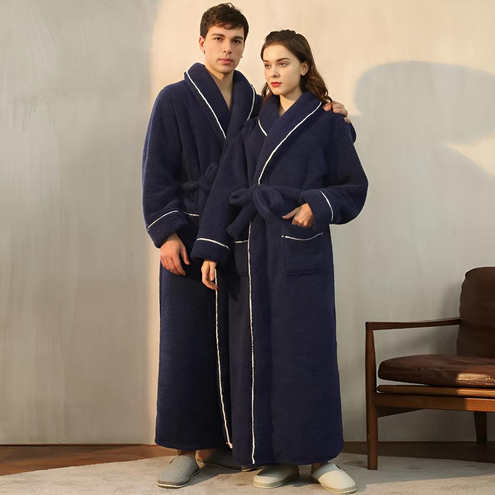 Coral Fleece Flannel Bathrobe for Women and Men with Pockets | Plush Warmth After Every Shower | Robes
