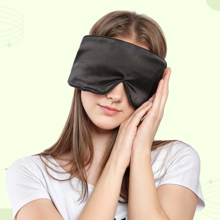 Padded Silk Sleep Mask with Soft Eye Cushioning in Five Colours | Soft Darkness for Restful Sleep | Sleep Masks