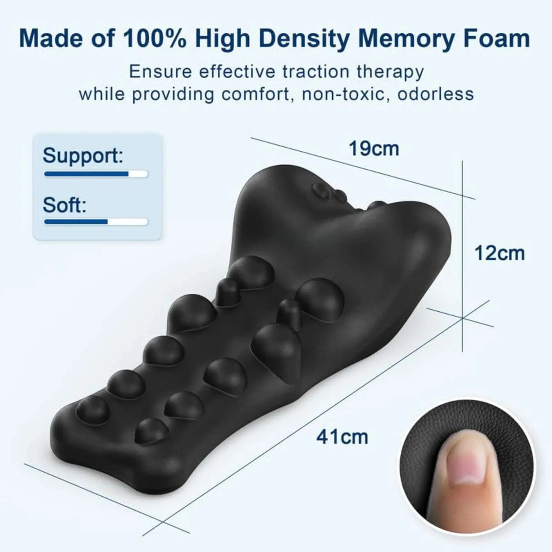 Ergonomic C-Curve Stretcher Pillow with Massage Points | Massage Points for Daily Relaxation | Massage Pillows