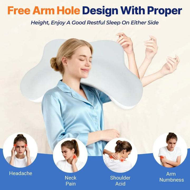 Upright Backrest Pillow with Arm Support for Bed Sitting | Back and Arm Support in One | Reading Pillows