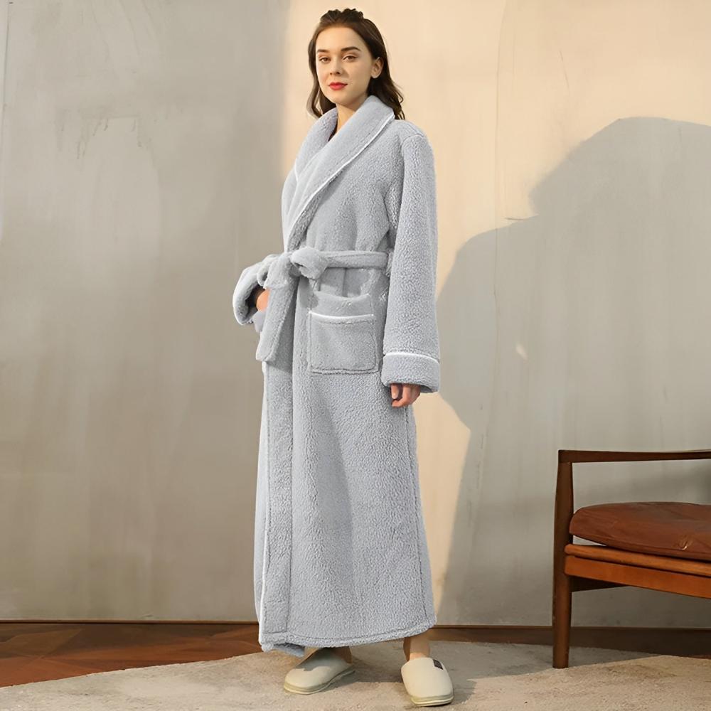 Coral Fleece Flannel Bathrobe for Women and Men with Pockets | Plush Warmth After Every Shower | Robes