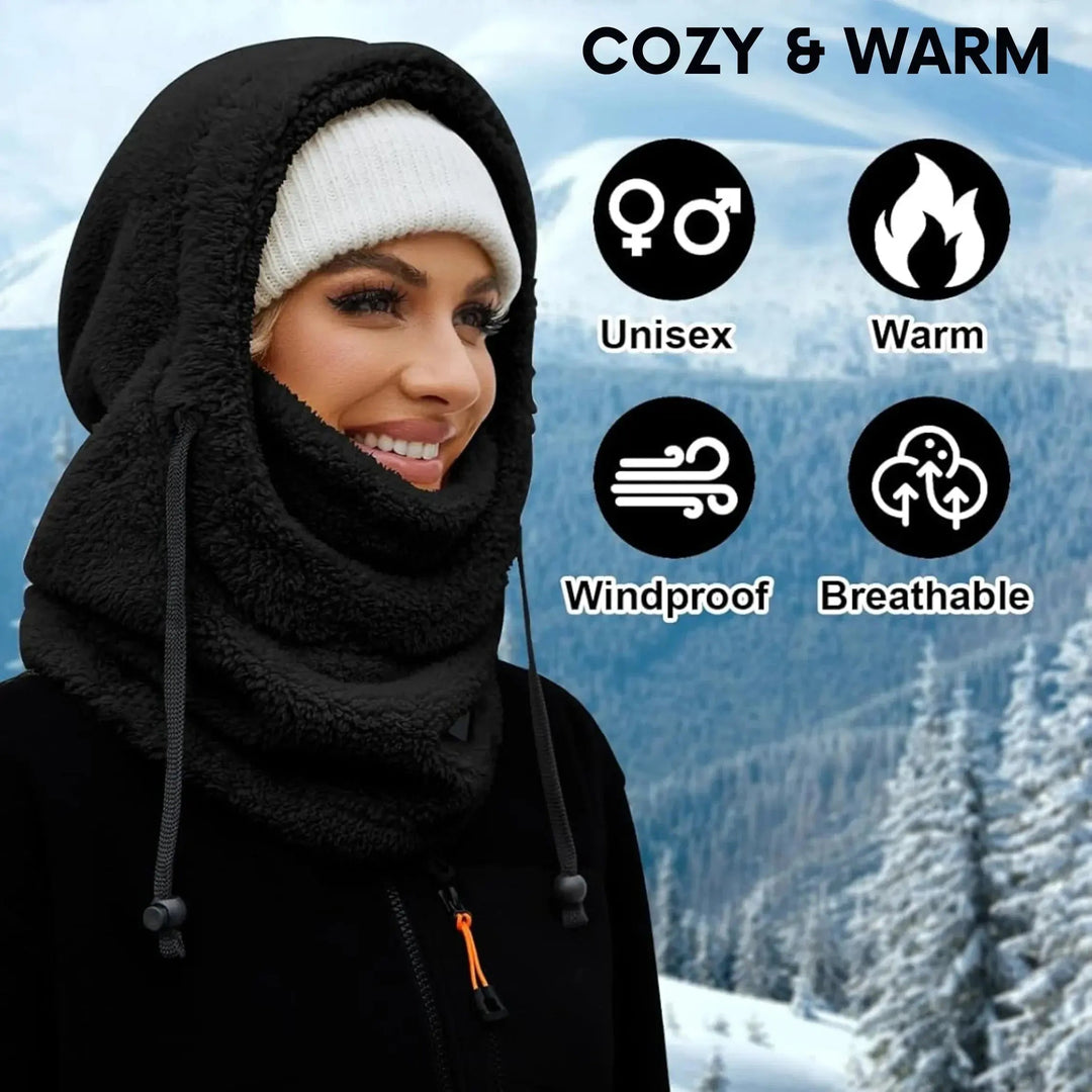 Windproof Fleece Balaclava Ski Mask with Adjustable Drawstrings | Fleece Face Mask and Neck Warmer | Balaclavas