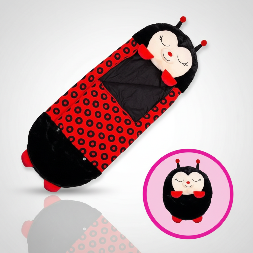 Animal Shape Kids Sleeping Bag That Folds into a Pillow | Fold-Away Animal Sleeping Bag | Kids Sleeping Bags