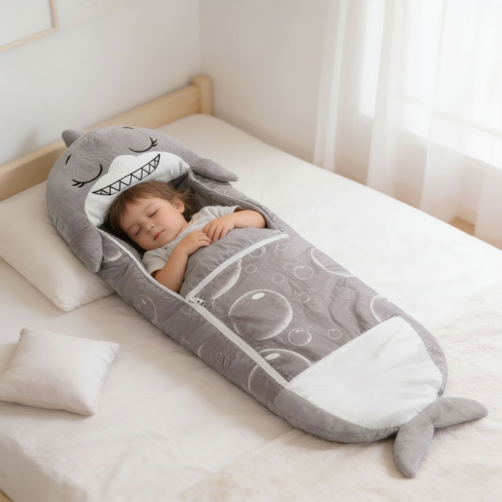 Animal Shape Kids Sleeping Bag That Folds into a Pillow | Fold-Away Animal Sleeping Bag | Kids Sleeping Bags