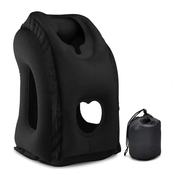 Inflatable Travel Headrest Pillow for Flights and Long Journeys | Adjustable Firmness on the Move | Travel Pillows