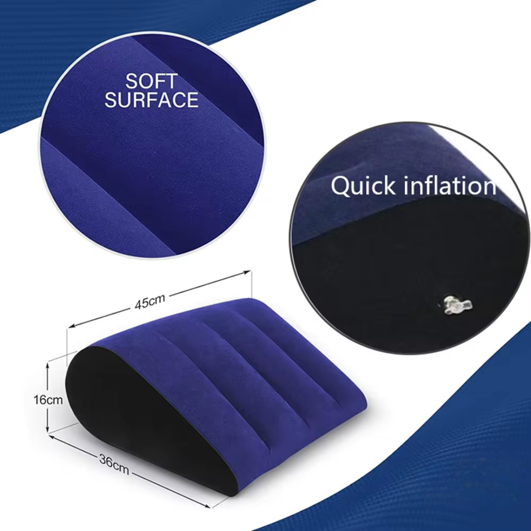 Waterproof Inflatable Pillow with Flocked PVC Cover | Portable Support, Easy to Clean | Inflatable Pillows