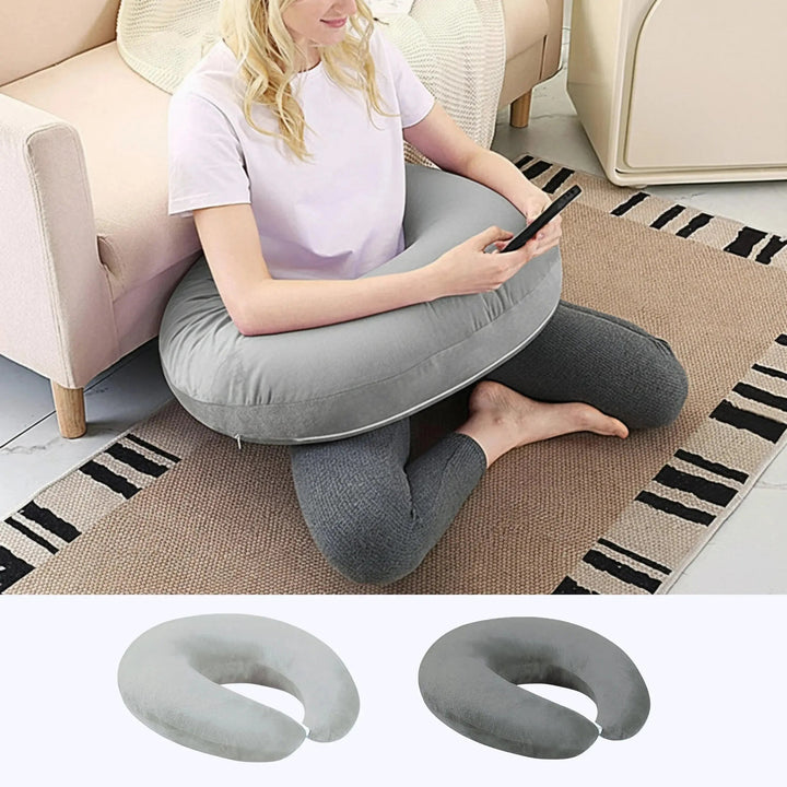 U-Shaped Lap Gaming Pillow with Arm Support and Velvet Cover | Soft Rest for Arms and Elbows | Support Pillows
