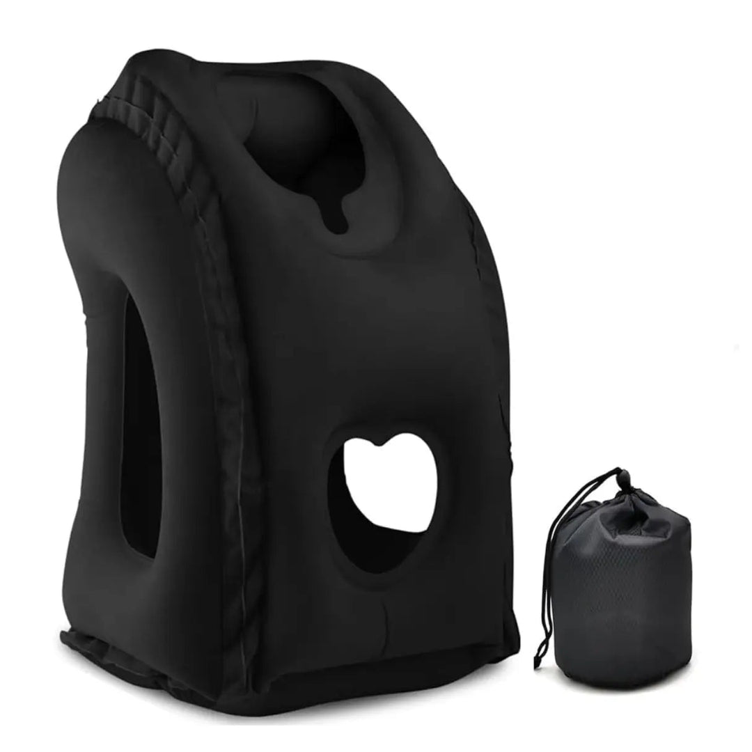 Inflatable Travel Headrest for Leaning Forward | Rest Forward on Flights and Trains | Travel Pillows