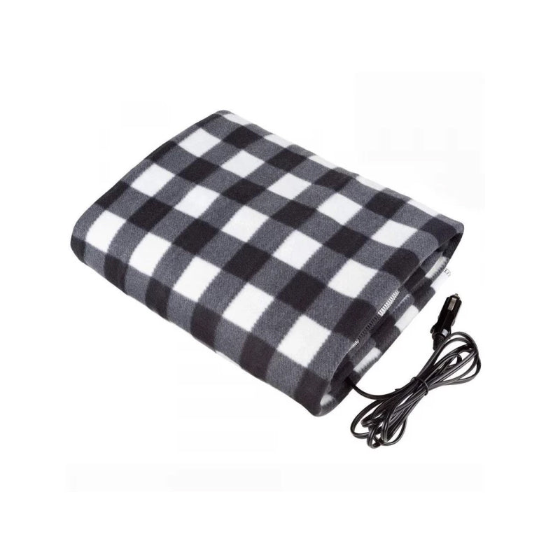12V Car Heating Blanket Fleece Travel Throw for Cars, Trucks and RVs | Warm Rides on Cold Days | Heated Blankets