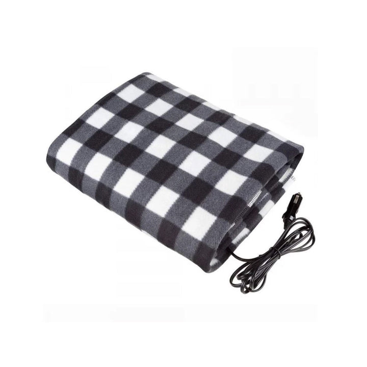 12V Car Heating Blanket Fleece Travel Throw for Cars, Trucks and RVs | Warm Rides on Cold Days | Heated Blankets