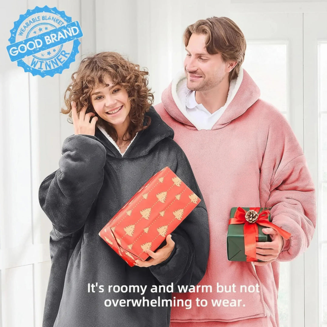 Double Fleece Hooded Pullover with Front Pocket for Winter Lounging | Cosy Warmth for Chilly Days | Loungewear
