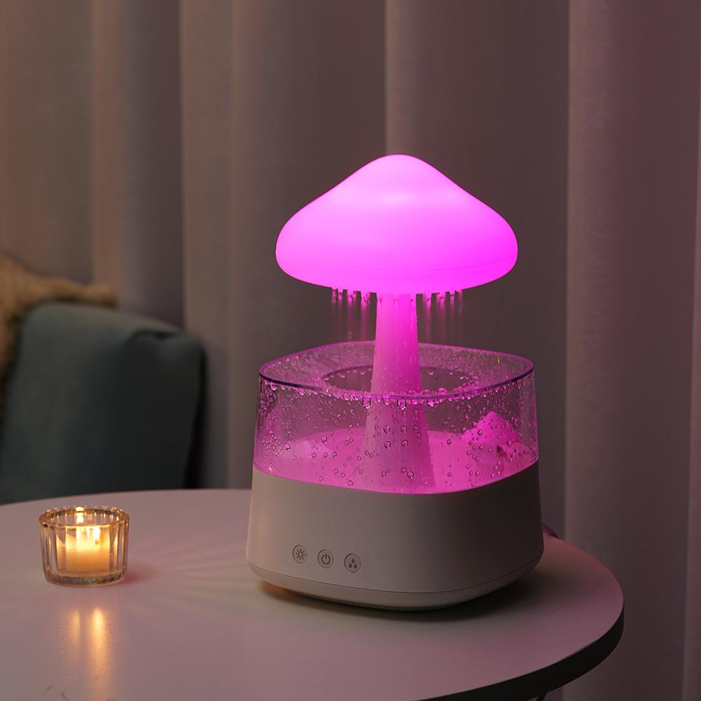 Cloud Rain Drop Humidifier and Oil Diffuser with Night Light and Rain Sound | Rainfall Calm for Your Bedroom | Night Lights