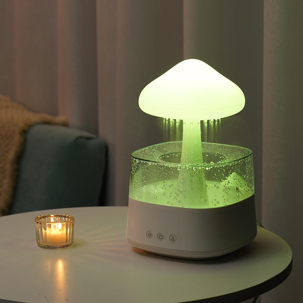 Cloud Rain Drop Humidifier and Oil Diffuser with Night Light and Rain Sound | Rainfall Calm for Your Bedroom | Night Lights