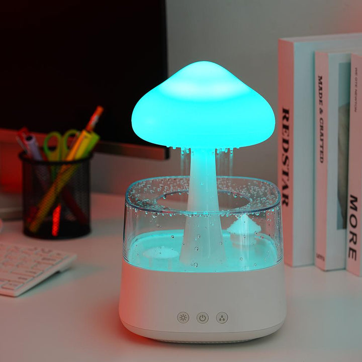 Cloud Rain Drop Humidifier and Oil Diffuser with Night Light and Rain Sound | Rainfall Calm for Your Bedroom | Night Lights