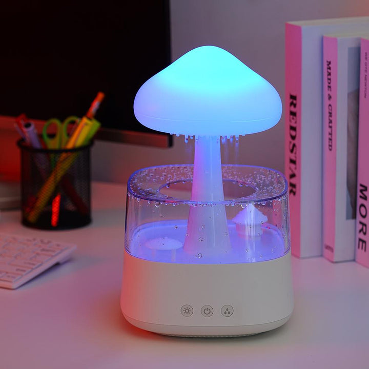 Cloud Rain Drop Humidifier and Oil Diffuser with Night Light and Rain Sound | Rainfall Calm for Your Bedroom | Night Lights
