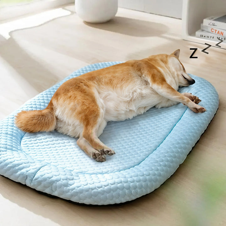 Ice-Silk Cooling Mat Pet Bed for Dogs and Cats in Four Sizes | Cool Spot for Summer Pets | Pet Beds