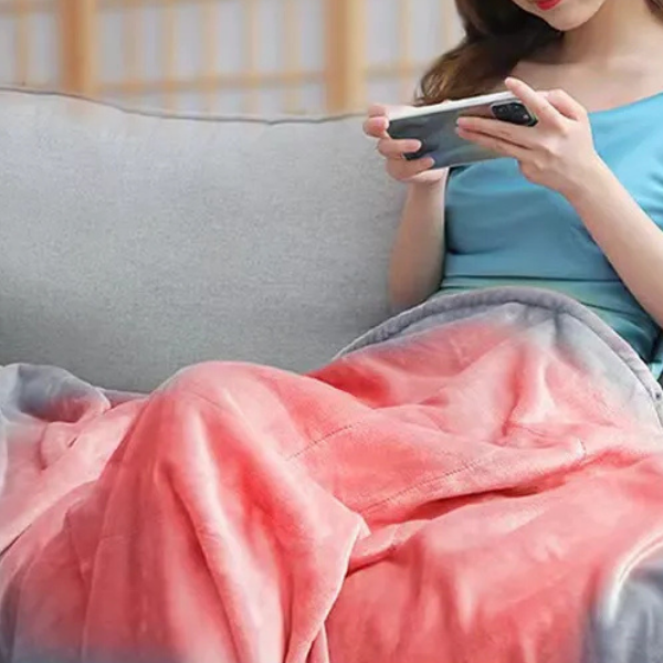 Rechargeable USB Heated Throw, 63 x 33 in, for Travel, Office and Home | Cordless Heated Throw for Travel | Heated Blankets