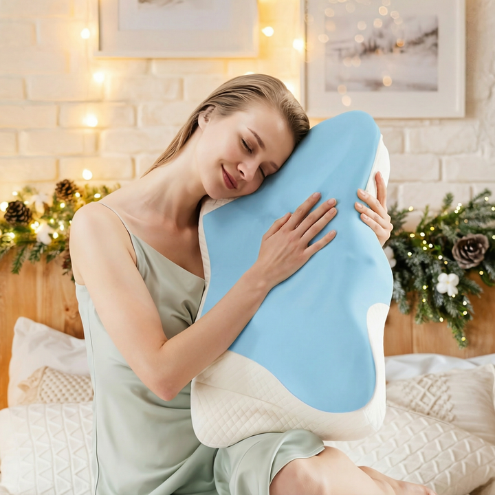 Butterfly Memory Foam Neck Pillow 2.0 with Upgraded Design | Upgraded Butterfly Neck Support | Bed Pillows