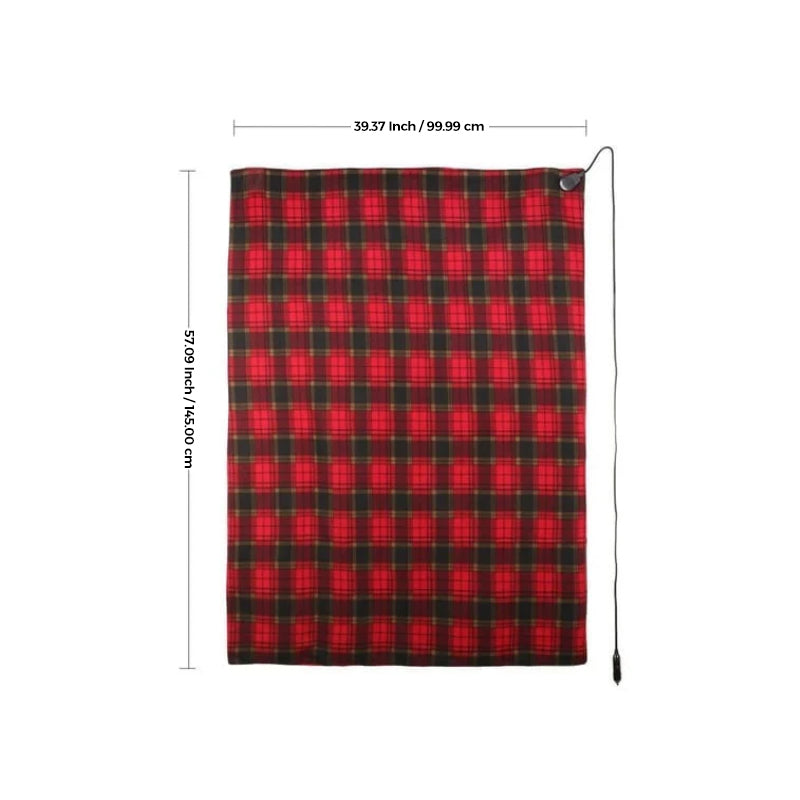 12V Car Heating Blanket Fleece Travel Throw for Cars, Trucks and RVs | Warm Rides on Cold Days | Heated Blankets