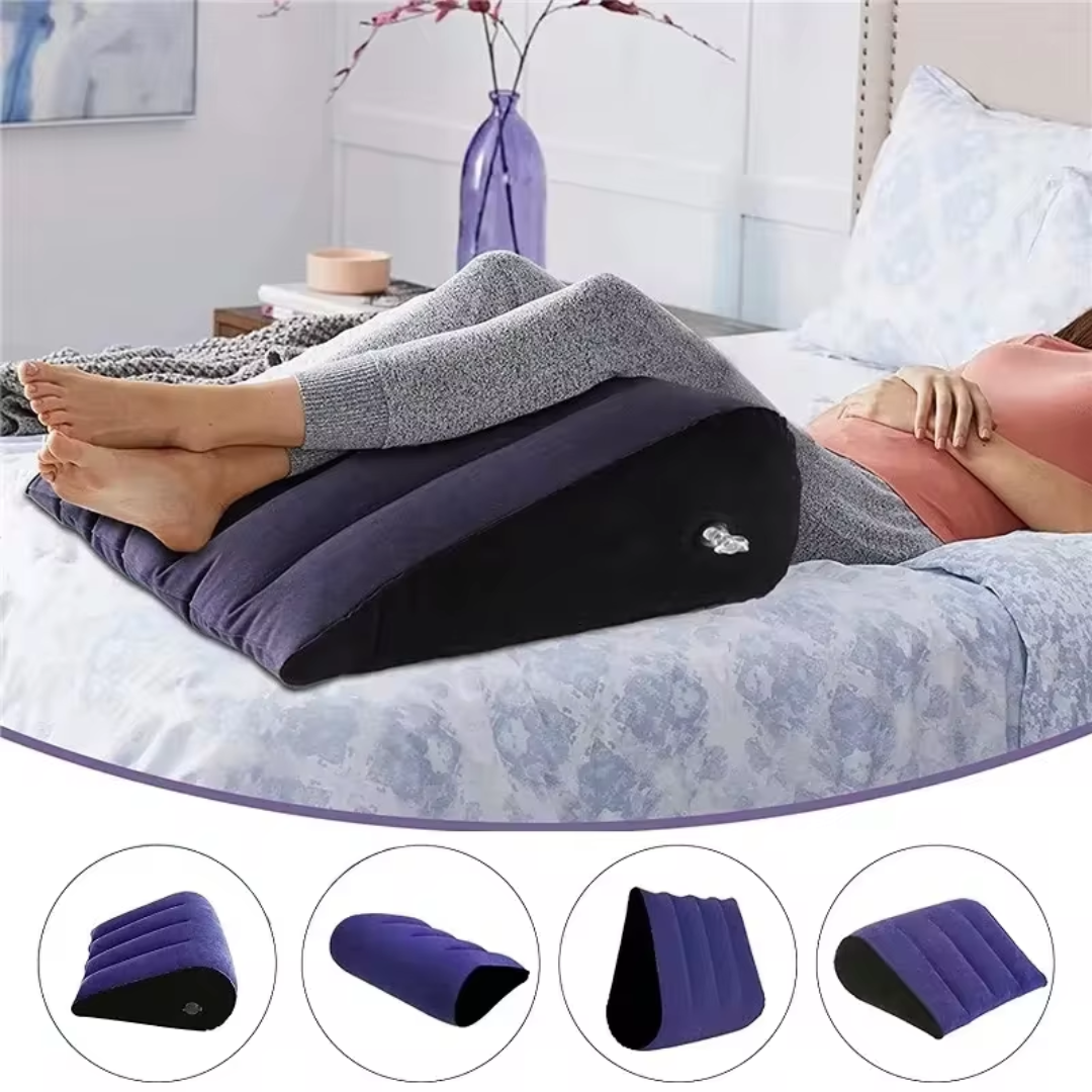 Waterproof Inflatable Pillow with Flocked PVC Cover | Portable Support, Easy to Clean | Inflatable Pillows