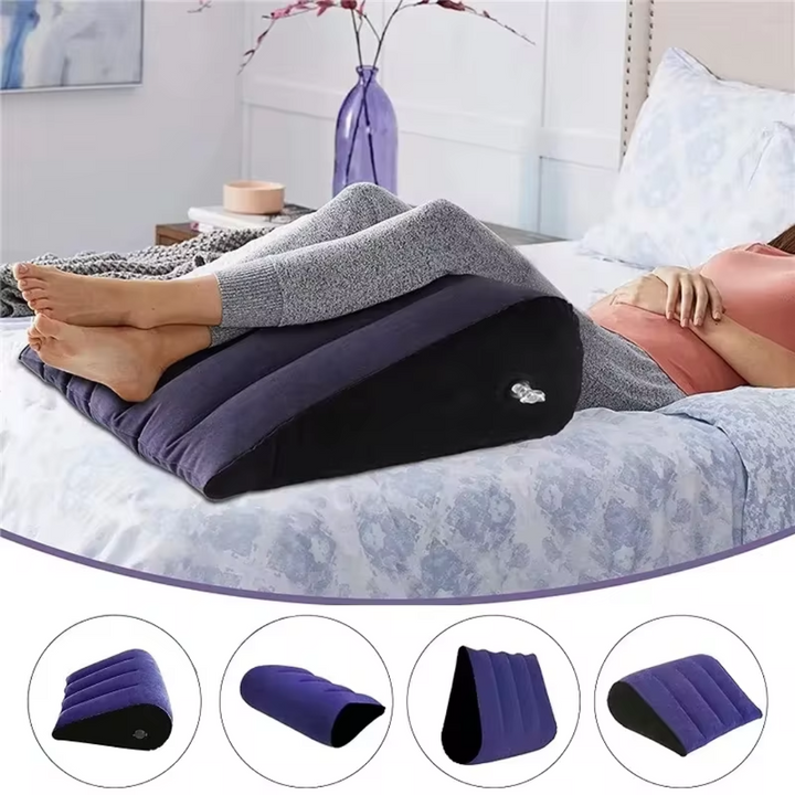 Waterproof Inflatable Pillow with Flocked PVC Cover | Portable Support, Easy to Clean | Inflatable Pillows