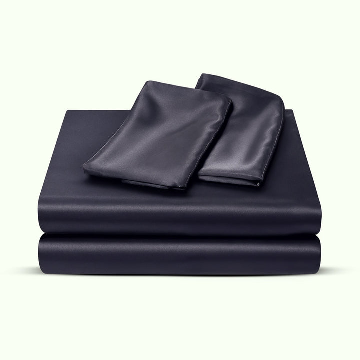 Satin Deep Pocket Bed Sheet Set in Five Rich Colours | Silky Satin Feel for Smoother Sleep | Bedding Sets