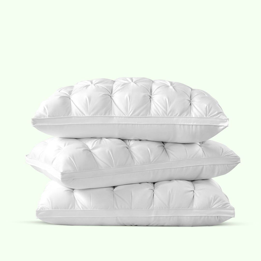 Premium Goose Down Pillow with Breathable Fabric for Side and Back Sleepers | Premium Down, Softly Supportive | Bed Pillows