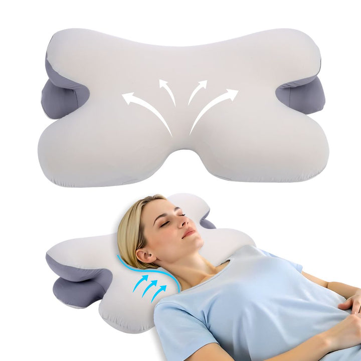 Ergonomic Memory Foam Cervical Pillow in Four Colours | Contoured Neck and Shoulder Comfort | Bed Pillows