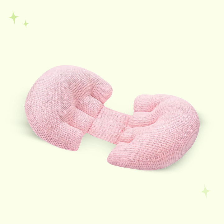 Maternity Side Sleeping Support Pillow in Pink, Green or Grey | Supportive Pillow for Pregnancy Nights | Pregnancy Pillows