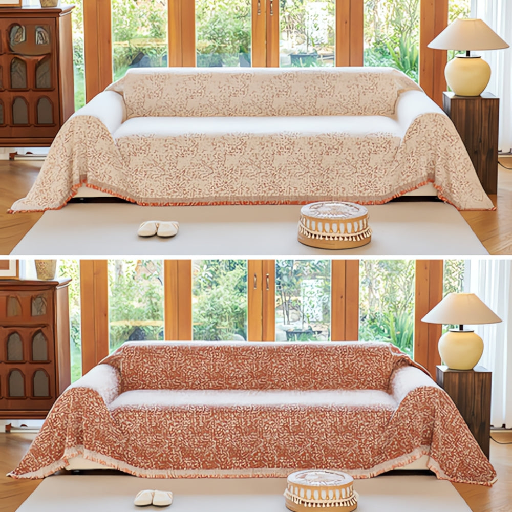 Reversible Nordic Speckle Sofa Cover, One-Piece Design for All Sofas | Reversible Nordic Speckle Style | Sofa Covers