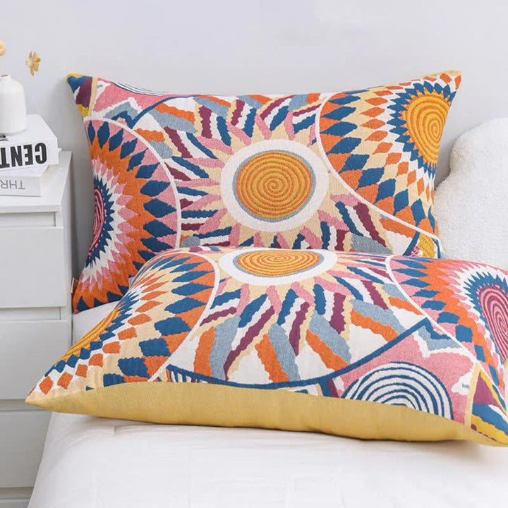Nordic Sunburst 100% Cotton Button Pillowcases, Set of 2 | Natural Cotton with a Nordic Touch | Pillowcases