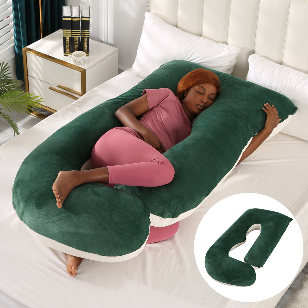 U-Shaped Full Body Pillow with Removable Cover