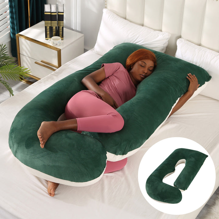 U-Shaped Full Body Pillow with Removable Cover