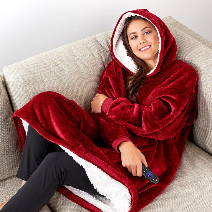 Oversized Hooded Wearable Blanket with Front Pocket, One Size | Hooded Blanket With a Pocket | Wearable Blankets