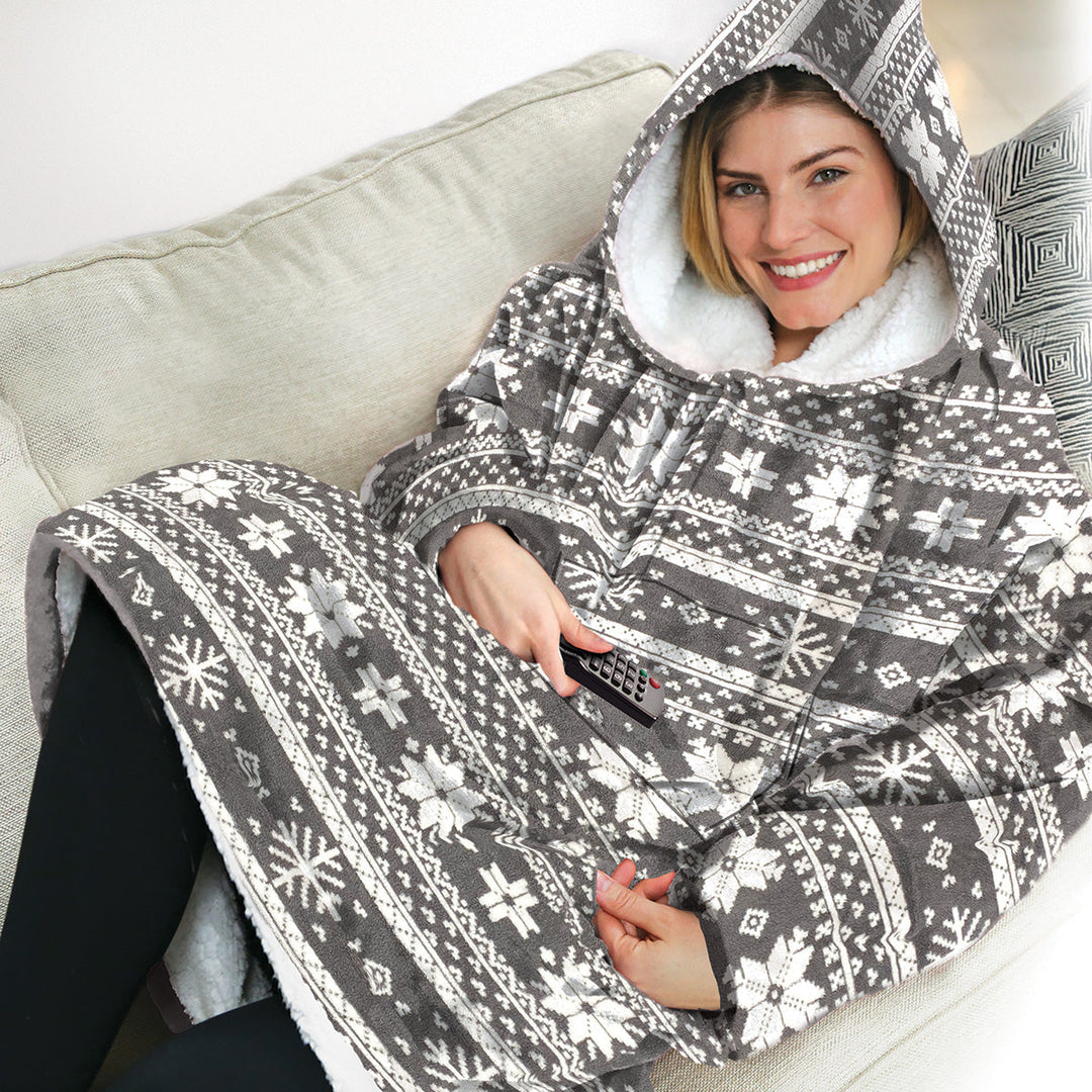Oversized Hooded Wearable Blanket with Front Pocket, One Size | Hooded Blanket With a Pocket | Wearable Blankets