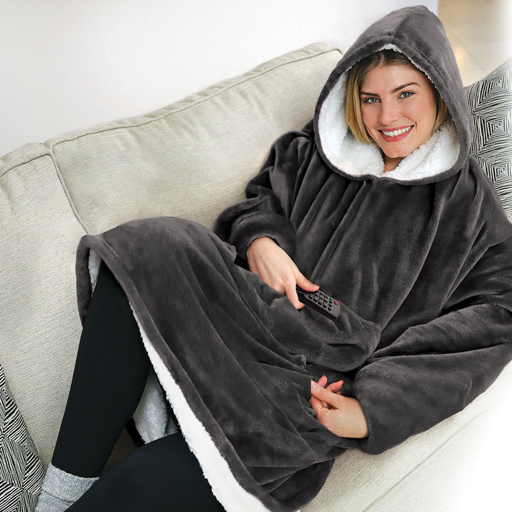Oversized Hooded Wearable Blanket with Front Pocket, One Size | Hooded Blanket With a Pocket | Wearable Blankets