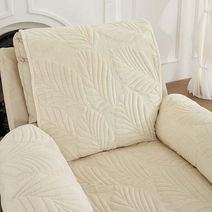 Leaf Pattern Non Slip Recliner Chair Cover, Universal 24 x 88.5 Inch | Leaf Pattern Recliner Cover, Non Slip | Recliner Covers