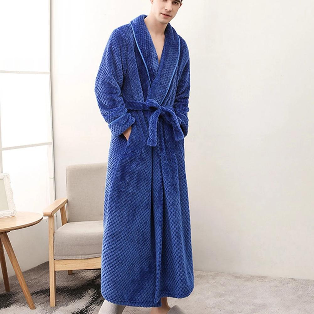 Unisex Fleece Winter Bathrobe with Pockets in Soft Plush Fabric | Warm Fleece for Cold Mornings | Robes