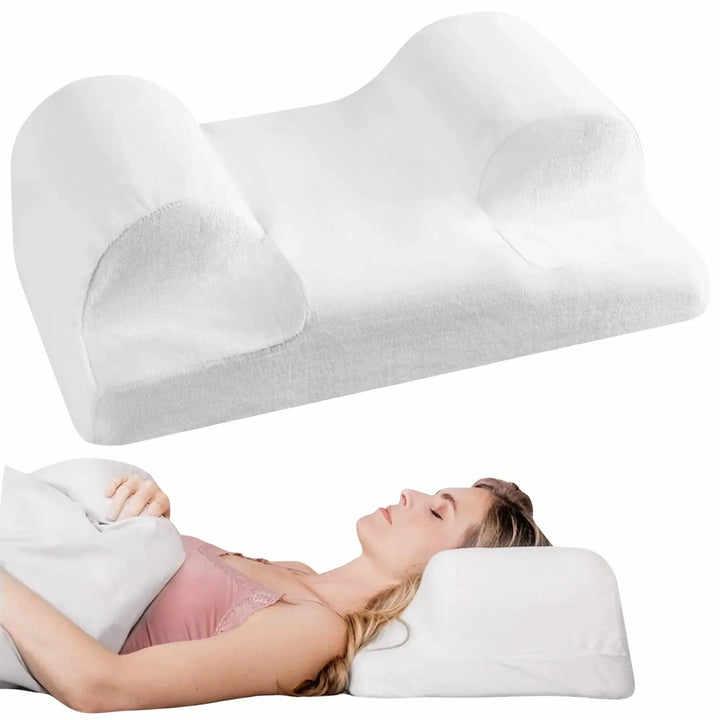 Cooling Ergonomic Memory Foam Contour Pillow for All Sleep Positions | Cool Contoured Support | Bed Pillows