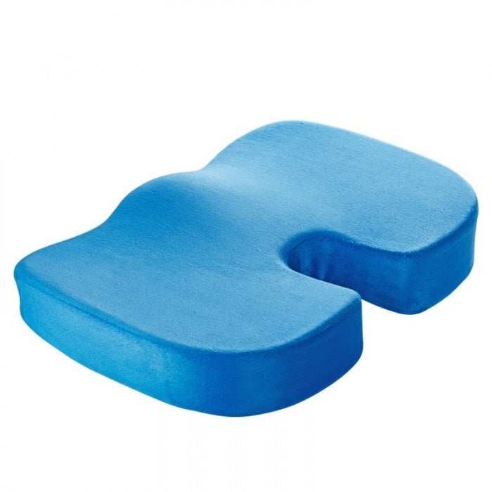 Memory Foam Coccyx Cut-Out Seat Cushion for Office, Car and Travel | U-Shaped Cut-Out for Tailbone Comfort | Seat Cushions