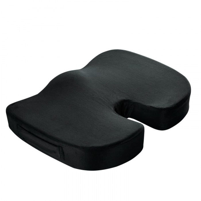 Memory Foam Coccyx Cut-Out Seat Cushion for Office, Car and Travel | U-Shaped Cut-Out for Tailbone Comfort | Seat Cushions