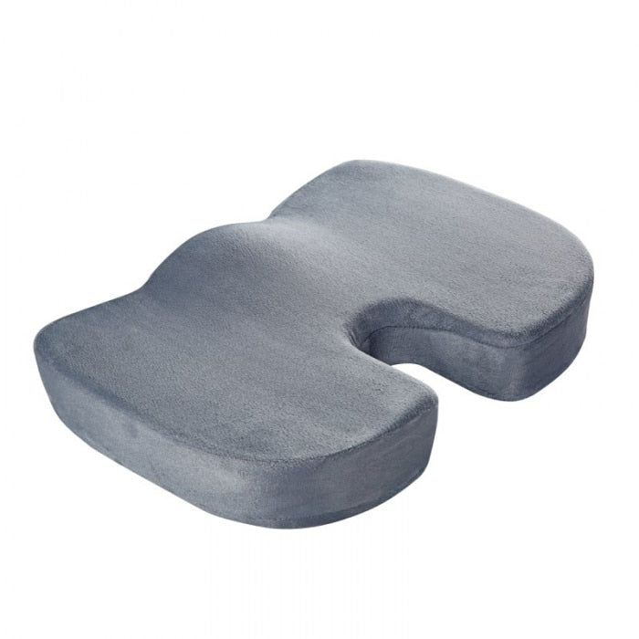 Memory Foam Coccyx Cut-Out Seat Cushion for Office, Car and Travel | U-Shaped Cut-Out for Tailbone Comfort | Seat Cushions